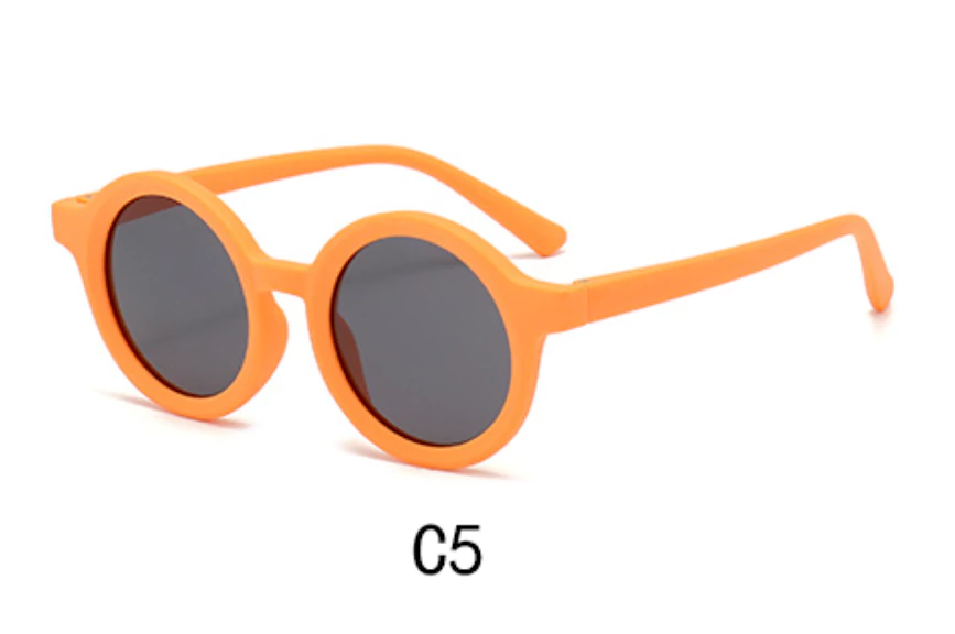 Round Sunglasses Cartoon, Wholesale, Adult, Silicone, 45 Degree Display, Orange
