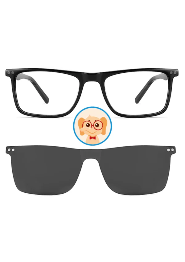 Boys' Rectangular Clip-On Glasses Set TAK9039