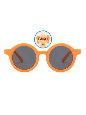 Kids TPEE Round Solid Color Sunglasses 7115