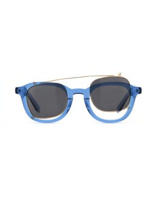 Acetate Frame Metal Clip-On Polarized Sunglasses Set R0104G
