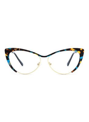 Metal Butterfly Wrapped Cat Eye Glasses 8077