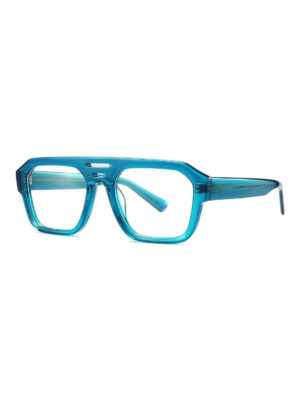 Custom Manufactured Arctic Blue Triple Bridge Acetate Eyeglass Frames