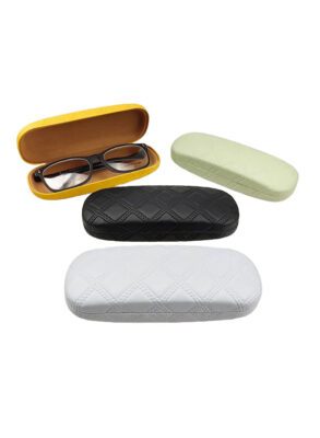 OEM Customized Square Pattern Leather Hard Shell Eyewear Case GC0034