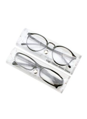 Wholesale PVC Transparent Reading Glasses Cases with Logo Printed GC0038-1