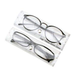 Wholesale PVC Transparent Reading Glasses Cases with Logo Printed GC0038-1