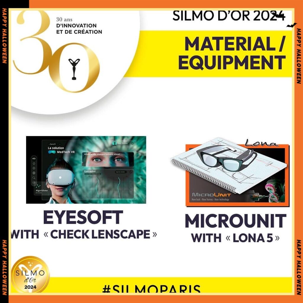 2024 SILMO D'OR, Material equipment, Eyesoft, Check Lenscap, MicroUnit, Lona 5