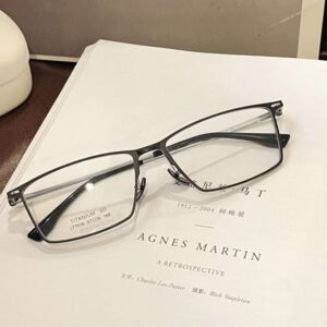 Black Friday Deals on New Business Titanium Eyeglass Frames Silver Black