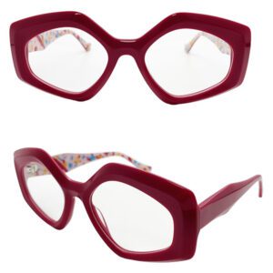 Bow Tie Shape Acetate Eyeglass Frames NOA24116 C1 52-20-145