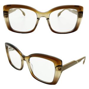 Butterfly Shape Translucent Acetate Eyeglasses Frame NOA24167 C2 52-20-145