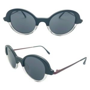 Egg-Shaped Acetate Metal Sunglasses NSA24111 C5 46-21-140