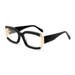 Metal Acetate Mixed Bow Eyeglasses-1