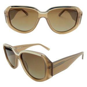 Metal Decorative Eyebrow Frame Acetate Sunglasses NSA24098 C2 55-16-145