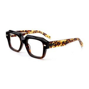 Multifaceted Three Dimensional Square Acetate Eyeglasses-5