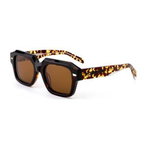 Multifaceted Three Dimensional Square Acetate Sunglasses-5