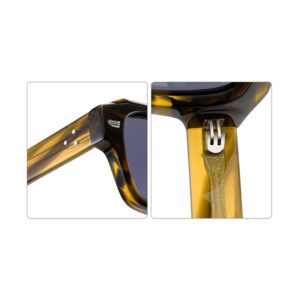 Multifaceted Three Dimensional Square Acetate Sunglasses-6