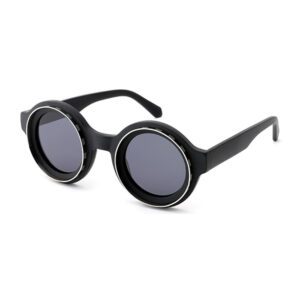 Round Double Ring Bicolor Acetate Sunglasses-1