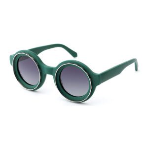 Round Double Ring Bicolor Acetate Sunglasses-2