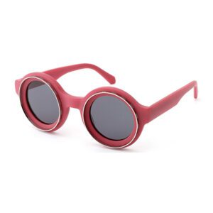 Round Double Ring Bicolor Acetate Sunglasses-3