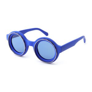 Round Double Ring Bicolor Acetate Sunglasses-3
