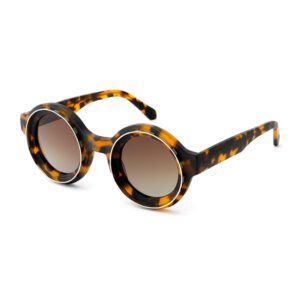 Round Double Ring Bicolor Acetate Sunglasses-6