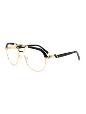 Twin Bridge Metal Acetate Combination Eyeglass Frames-1