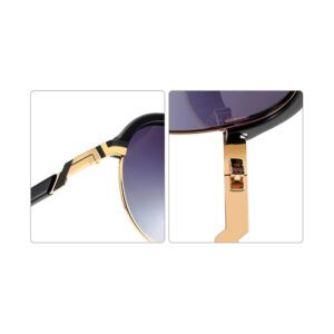 Twin Bridge Metal Acetate Combination Eyeglass Frames-Detail Shooting