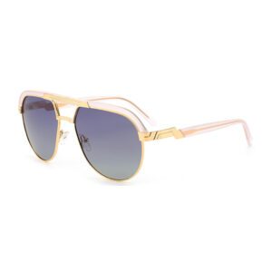 Twin Bridge Metal Acetate Combination Sunglasses-2