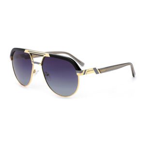 Twin Bridge Metal Acetate Combination Sunglasses-3