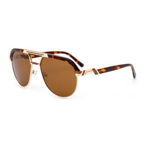Twin Bridge Metal Acetate Combination Sunglasses-4