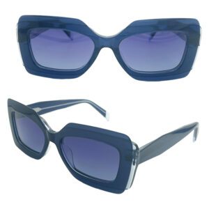 Women's Large Frame Acetate Laminated Sunglasses NSA24086 C4 54-17-145