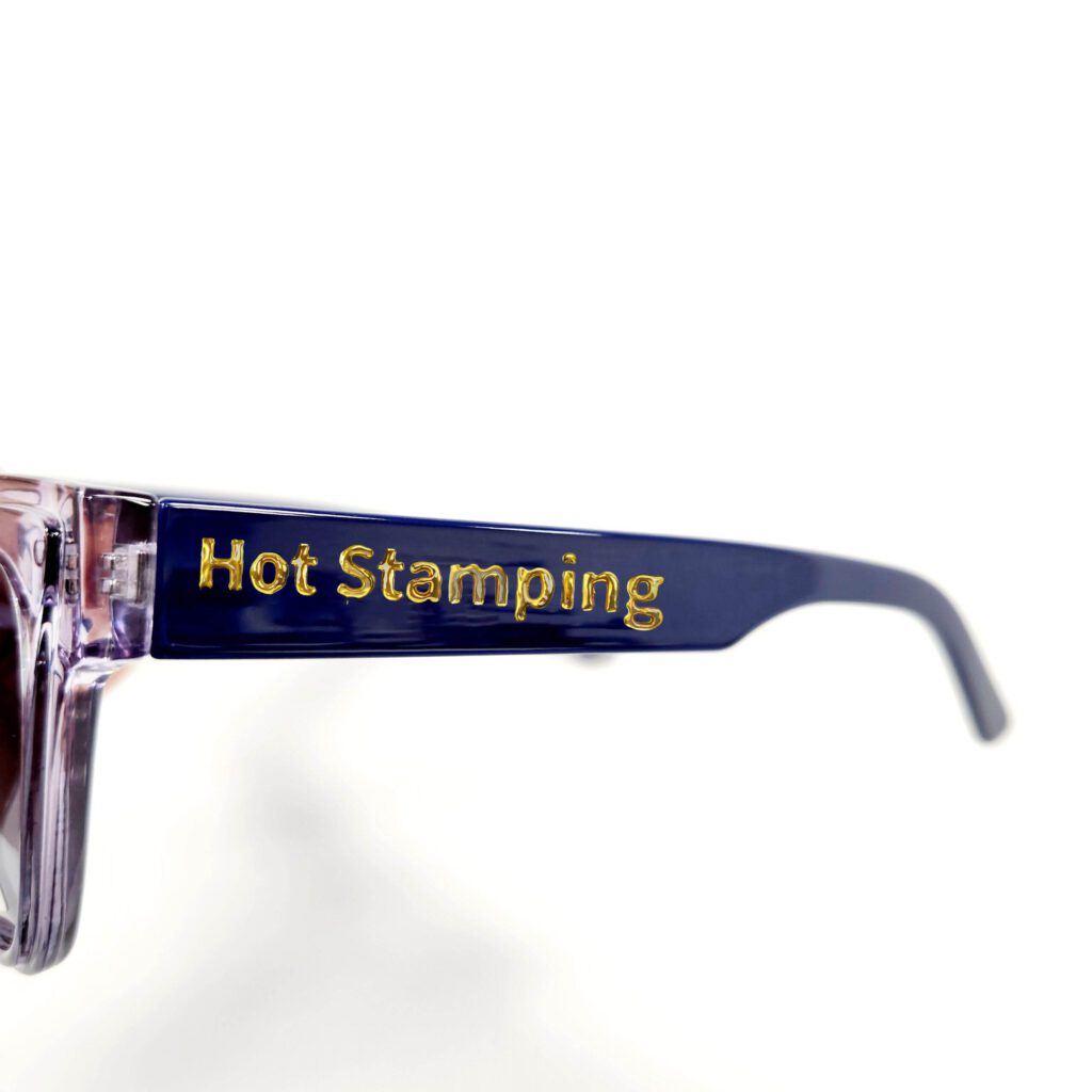 Glasses-Temple-Logo-Hot-stamping-Case-Display