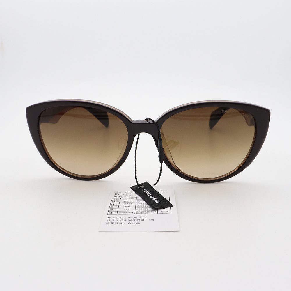 Premiere Nylon Polarized Cat Eye Acetate Women's Sunglasses, Front Display, Label