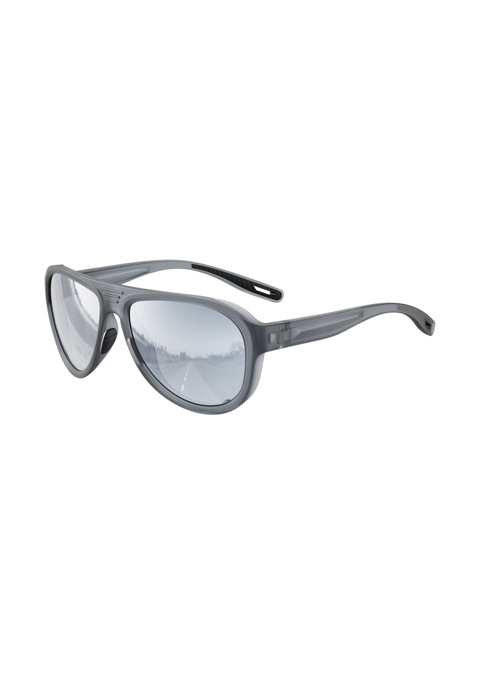 Fishing Sunglasses 2026523 sku5 - Matte Transparent Dark Gray - Mercury Silver