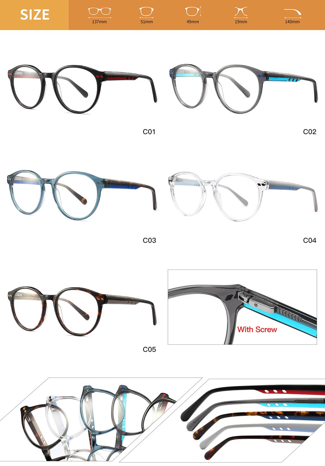 Acetate Sport Glasses 009119 - Product Info