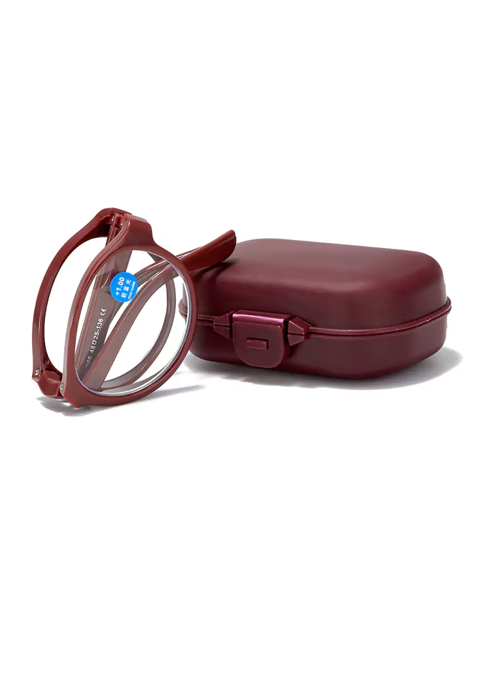 Folding Readers RG6666 C1 Maroon with Eyeglass CaseFolding Readers RG6666 C1 Maroon with Eyeglass Case