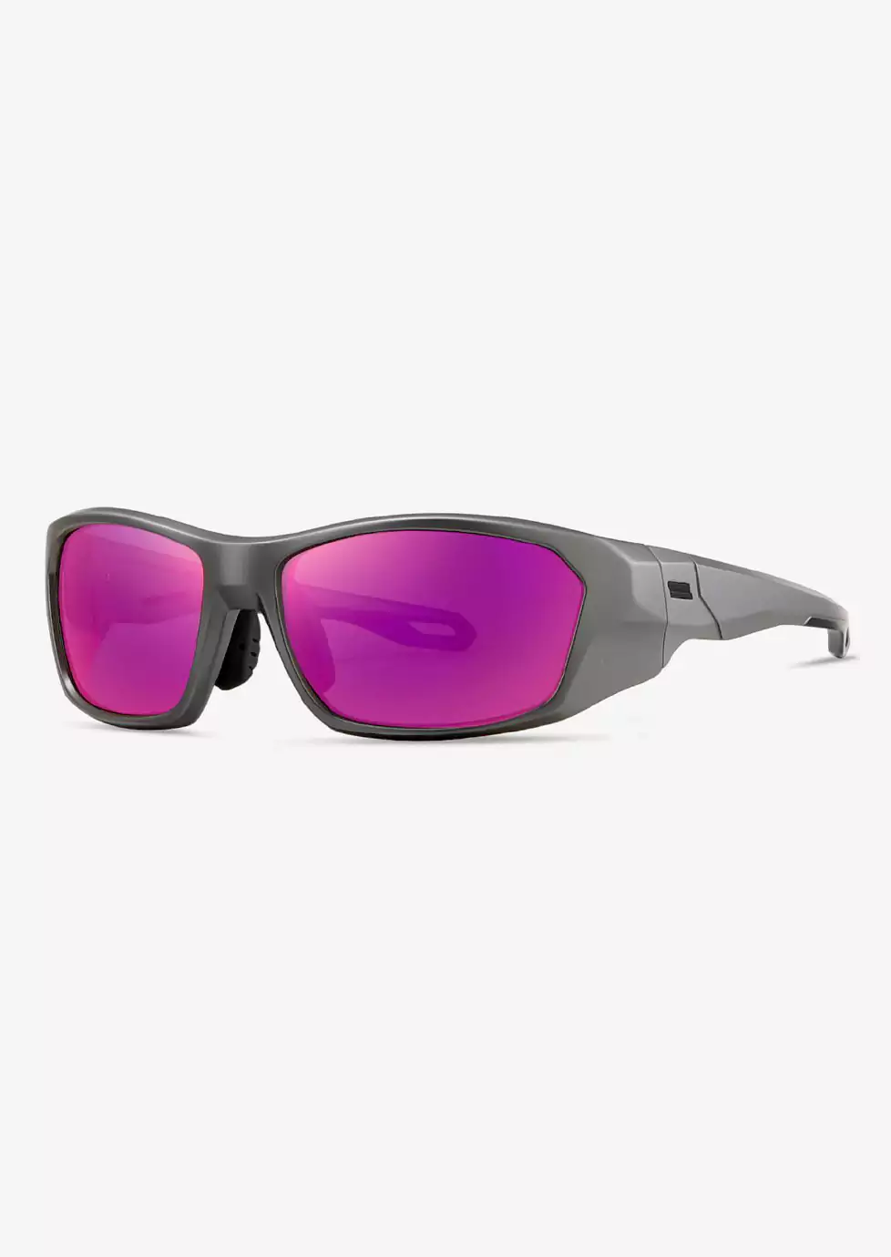 Wraparound Sunglasses 2618201 - Matte Grey - Purple - C5 - Sport Style