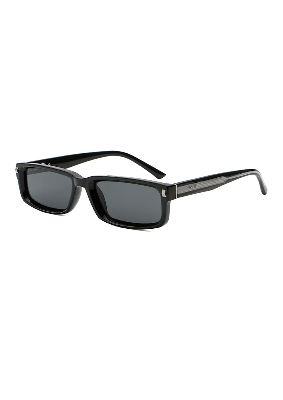 Sunglasses S309812-C1, Black, Grey Polarized Lenses, Rectangle
